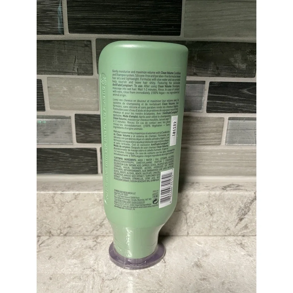 Pureology Clean Volume Conditioner 8.5oz 250ml New Sealed Professional Hair care